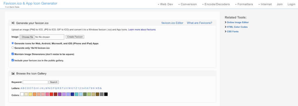 Favicon app icon generator