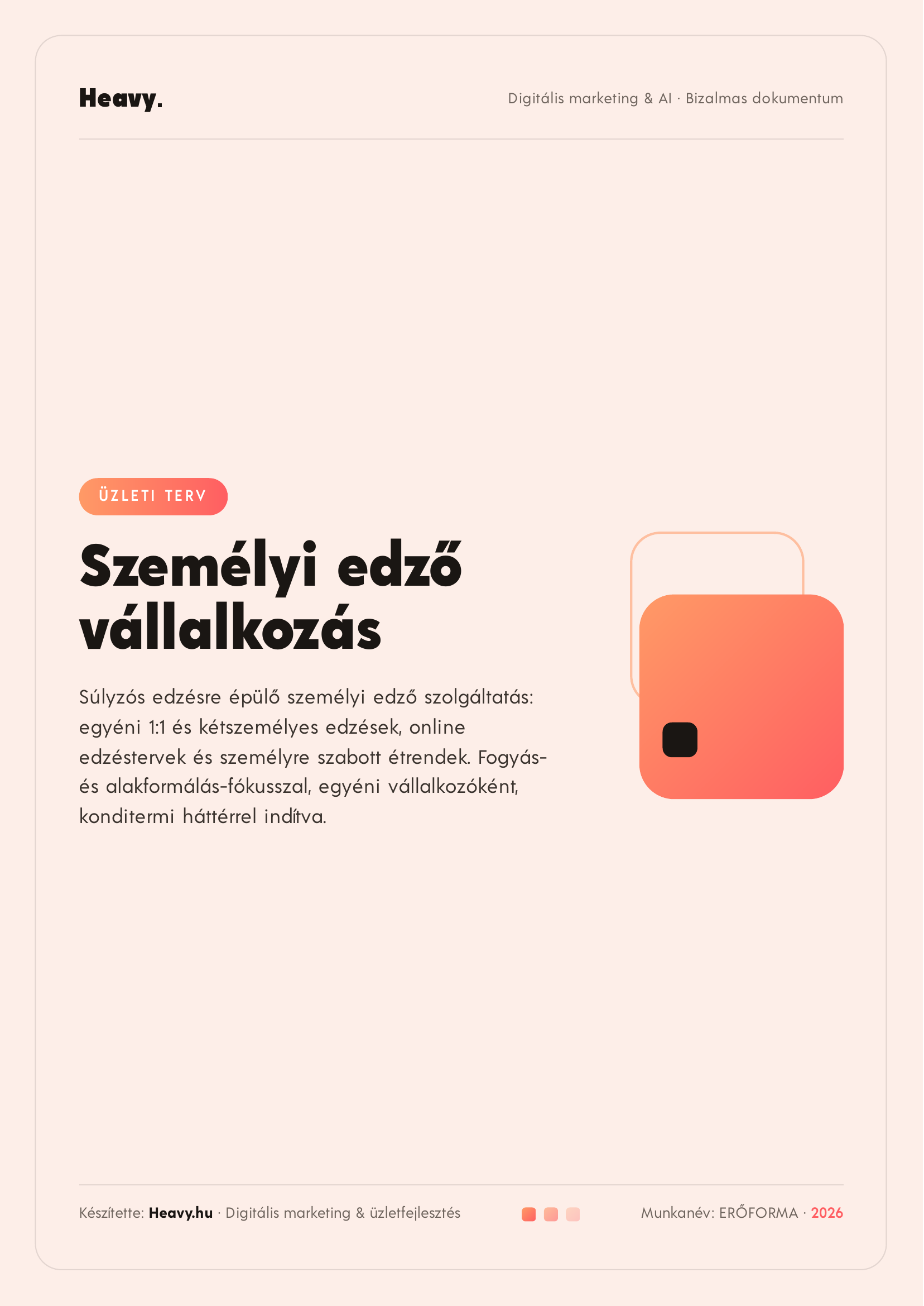szolgáltatás üzleti terv minta
